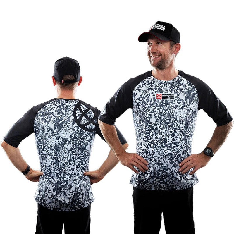 Rubber Side Down His Sidewinder Short Sleeve Jersey - 2XL - Lunar